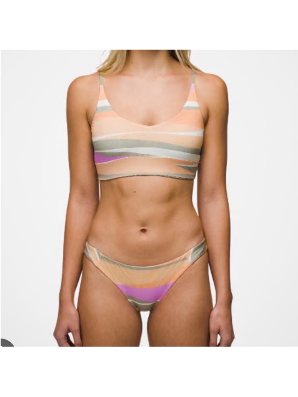 Prana Willow Falls Reversible Bikini Top Waves Size XL